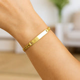 14k Yellow Gold Curb ID Bracelet (5.70 mm) thumbnail 3