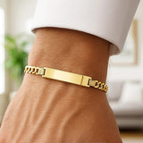 14k Yellow Gold Curb ID Bracelet (5.70 mm) thumbnail 4