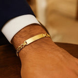 14k Yellow Gold Curb ID Bracelet (5.70 mm) thumbnail 5