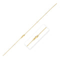 14K yellow gold double extendable bead chain, 1.00 mm fine gauge
