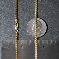 14k Yellow Gold Solid Round Box Chain 2.5 mm