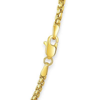 14k Yellow Gold Solid Round Box Chain 2.5 mm