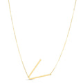 14K yellow gold Yours Truly large initial V necklace pendant