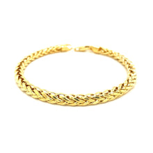 Load image into Gallery viewer, 14k Yellow Gold Diamond Cut Round Franco Bracelet (5.30 mm)