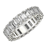 Emerald Cut Lab Grown Diamond Eternity Ring in 14k White Gold (4 cttw FG/VS2) thumbnail 1