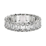 Emerald Cut Lab Grown Diamond Eternity Ring in 14k White Gold (4 cttw FG/VS2) thumbnail 2
