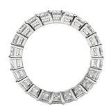 Emerald Cut Lab Grown Diamond Eternity Ring in 14k White Gold (4 cttw FG/VS2) thumbnail 3