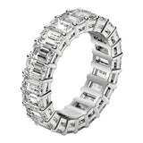 Emerald Cut Lab Grown Diamond Eternity Ring in 14k White Gold (4 cttw FG/VS2) thumbnail 4