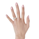 Emerald Cut Lab Grown Diamond Eternity Ring in 14k White Gold (4 cttw FG/VS2) thumbnail 5