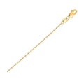 14K yellow gold bead chain with 2.50 mm round beaded links