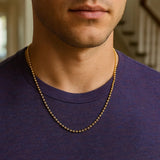 14k Yellow Gold Bead Chain (2.50 mm) thumbnail 4