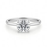 2 Carat Cushion Lab Grown IGI G/VS1 Diamond Solitaire Ring in 10K White Gold thumbnail 3