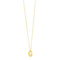 14K yellow gold initial G pendant