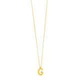 14K yellow gold initial G pendant thumbnail 1