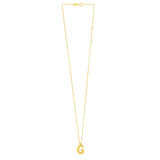14K Yellow Gold Helium Initial G Pendant thumbnail 2