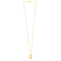 14K Yellow Gold Helium Initial G Pendant