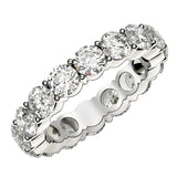 Round Cut Lab Grown Diamond Eternity Ring in 14k White Gold (4 cttw FG/VS2) thumbnail 1