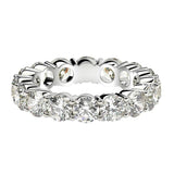Round Cut Lab Grown Diamond Eternity Ring in 14k White Gold (4 cttw FG/VS2) thumbnail 2