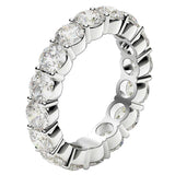 Round Cut Lab Grown Diamond Eternity Ring in 14k White Gold (4 cttw FG/VS2) thumbnail 4