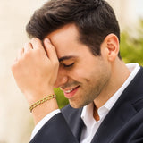 10k Yellow Gold Solid Figaro Bracelet (7.90 mm) thumbnail 2