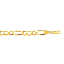 10k Yellow Gold Solid Figaro Bracelet (7.90 mm)