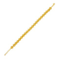 14K yellow gold bead bracelet with 8mm polished round beads