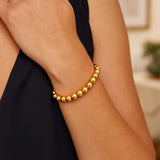 Polished 8mm Bead Bracelet in 14K Yellow Gold (8.00 mm) thumbnail 5