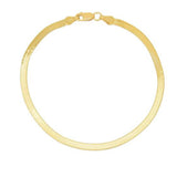 1.5mm 14k Yellow Gold Super Flex Herringbone Anklet thumbnail 2