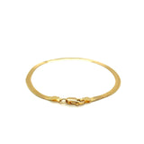 1.5mm 14k Yellow Gold Super Flex Herringbone Anklet thumbnail 5