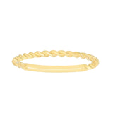 14K Yellow Gold Twisted Stackable Ring thumbnail 2