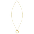 14K yellow gold interlocking trinity necklace with diamond-cut finish