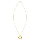 14K yellow gold interlocking trinity necklace with diamond-cut finish thumbnail 1
