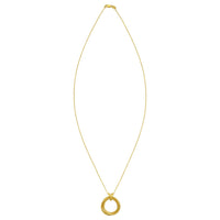 14K Yellow Gold Interlocking Diamond Cut Trinity Necklace