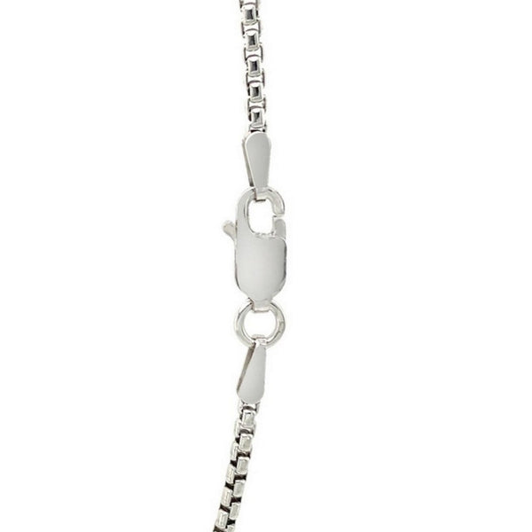 Sterling Silver Rhodium Plated Round Box Chain (1.80 mm)