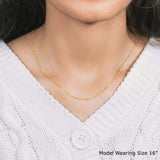 18k Yellow Gold Diamond Cut Cable Link Chain (1.50 mm) thumbnail 10