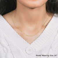 18k Yellow Gold Diamond Cut Cable Link Chain (1.50 mm)