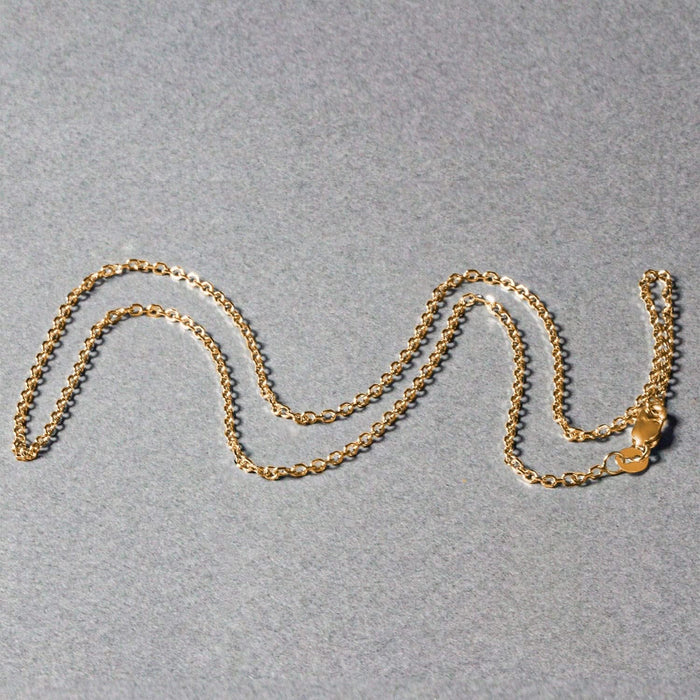 18k Yellow Gold Diamond Cut Cable Link Chain (1.50 mm)