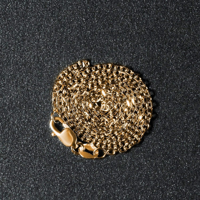 18k Yellow Gold Diamond Cut Cable Link Chain (1.50 mm)