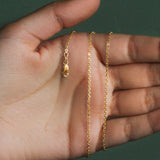 18k Yellow Gold Diamond Cut Cable Link Chain (1.50 mm) thumbnail 8