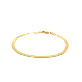 1.5mm 14k Yellow Gold Super Flex Herringbone Anklet thumbnail 2