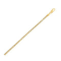 14K yellow gold barrel chain with 3.23 mm elongated oval links