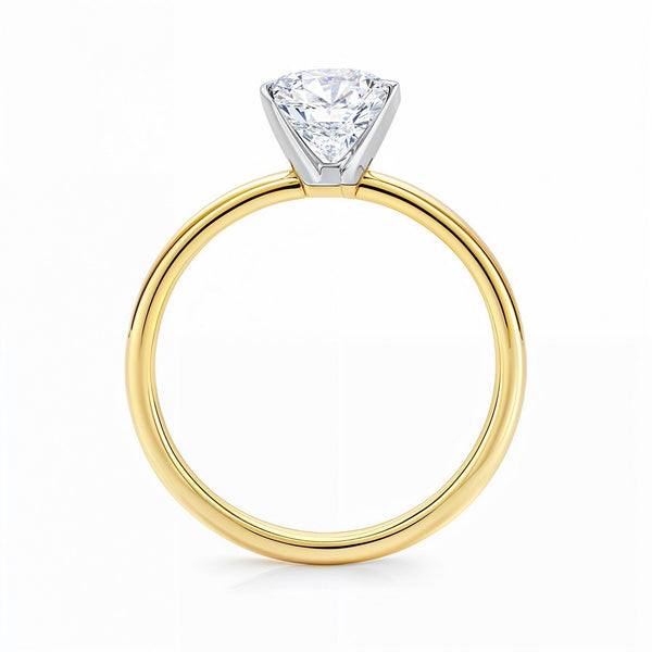 3 Carat Radiant Lab Grown IGI G/VS1 Diamond Solitaire Ring in 10K Yellow Gold