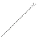 14K white gold rope chain in a fine 0.95 mm twisted-link pattern