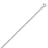 14k White Gold Machine Rope Chain (0.95 mm) thumbnail 1