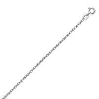 14k White Gold Machine Rope Chain (0.95 mm)