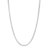 Sterling Silver Rhodium Plated Oval Snake Chain (4.20 mm) thumbnail 2