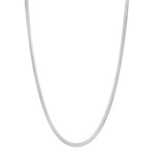 Sterling Silver Rhodium Plated Oval Snake Chain (4.20 mm)
