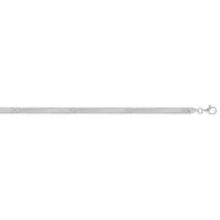 Sterling Silver Rhodium Plated Oval Snake Chain (4.20 mm)