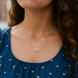 14K Yellow Gold Aquarius Necklace thumbnail 4