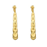 14K Yellow Gold Round Back to Back Hoop Earrings thumbnail 2